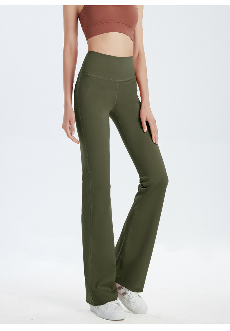 Europe and the United States new wide-leg yoga pants women's high-waist hip-lifting elastic sports pants nude casual running loose flared pants O1CN01zgMoNc26MNTenkvu4 2201111757647 0 Cib